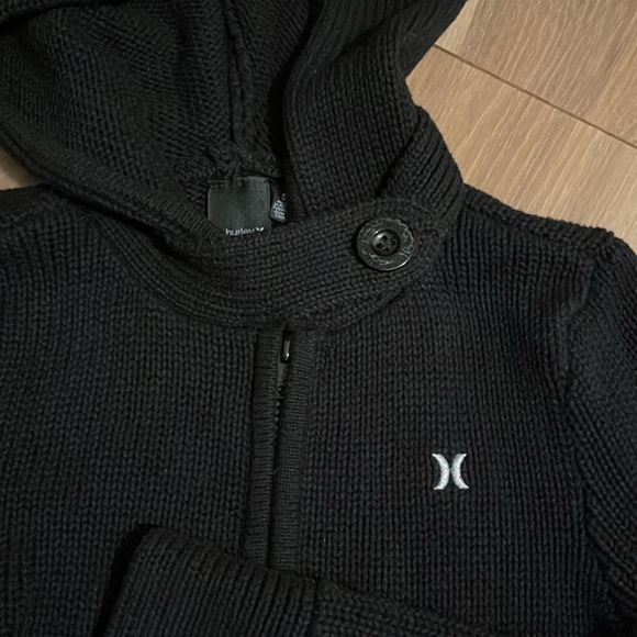 Hurley Knit Zipup Hoodie Sweater -Black - Picture 8 of 16